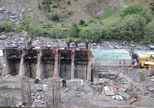 RCC Retaining Wall 12 mtr height at Chamba (HP)